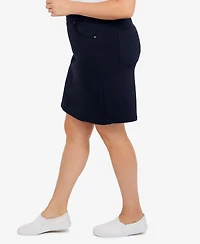 Plus Essentials Tech Stretch Pull On Skort with Elastic Wasitband