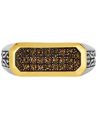 Le Vian Men's Chocolate Quartz Cluster Ring (1/2 ct. t.w.) in 14k Gold & Sterling Silver