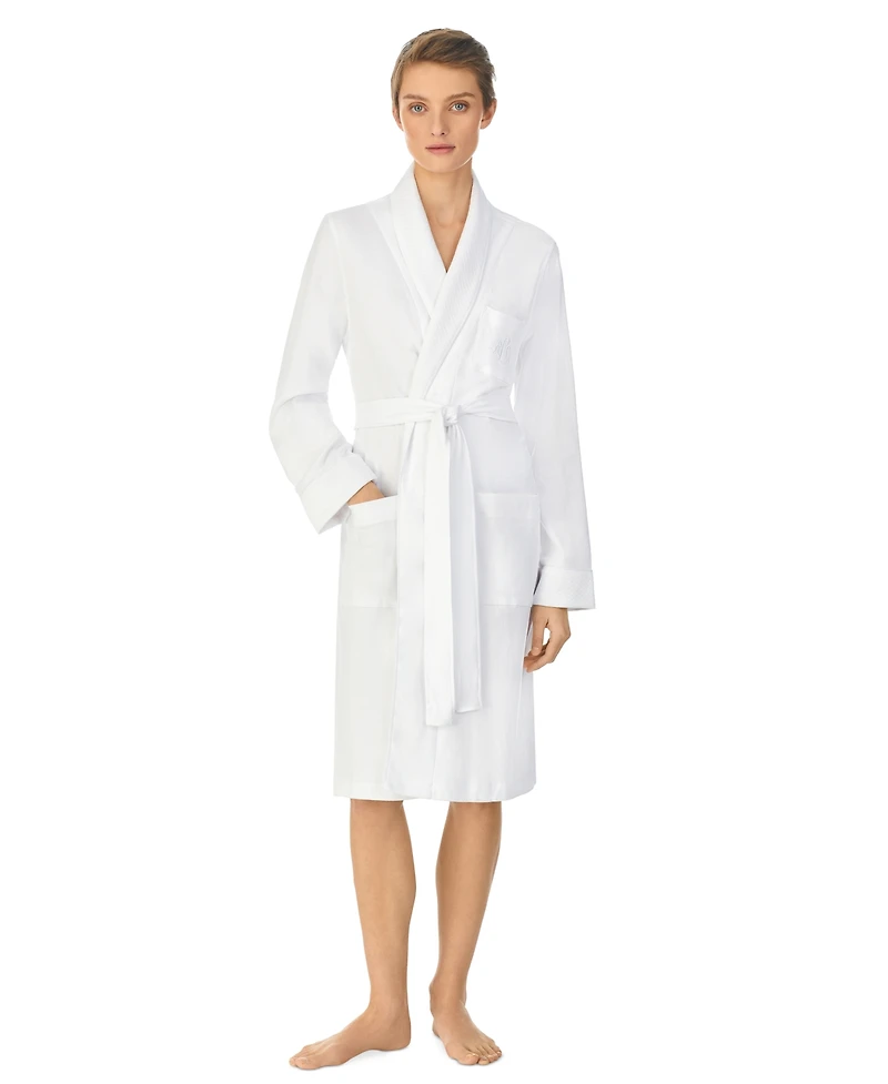 Lauren Ralph Quilted Shawl Collar Short Robe