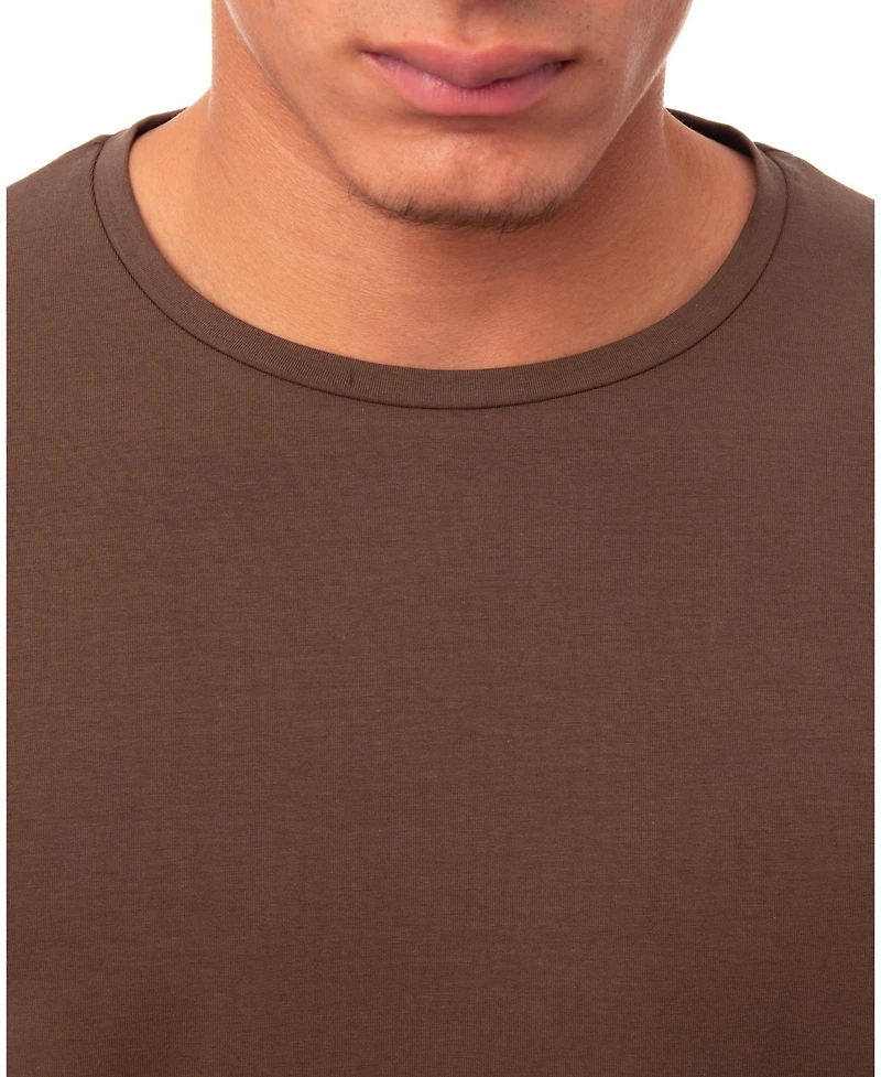 X-Ray Men's Soft Stretch Crew Neck Long Sleeve T-shirt