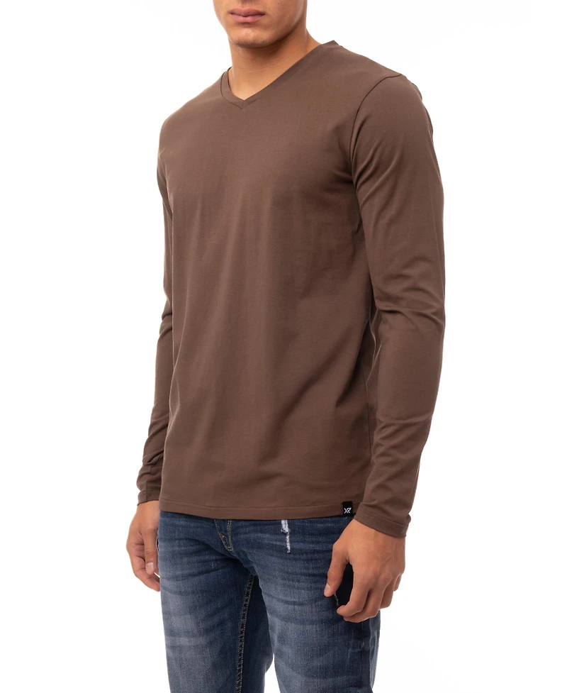 X-Ray Men's Soft Stretch V-Neck Long Sleeve T-shirt