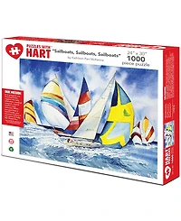 Hart Puzzles Sailboats 24" x 30" By Kathleen Parr Mckenna Set, 1000 Pieces