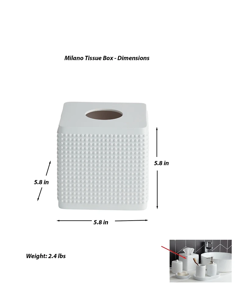 Roselli Trading Company Milano Tissue Box Cover
