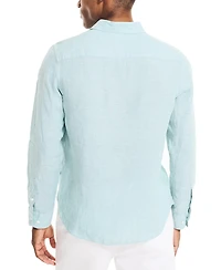 Nautica Men's Classic-Fit Long-Sleeve Button-Up Solid Linen Shirt