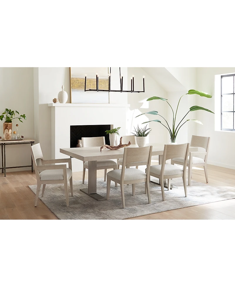 Solaria 7pc Dining Set (Rectangular Table, 4 Side Chairs, & 2 Arm Chairs)