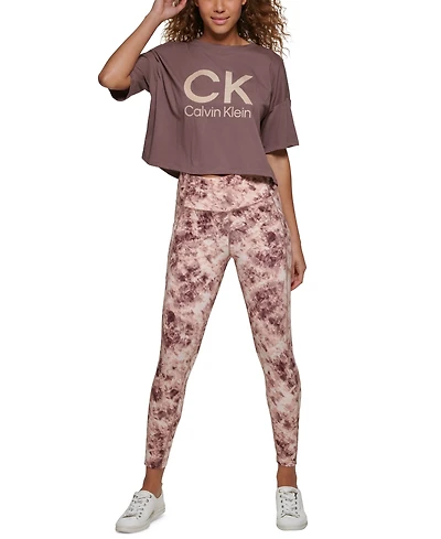 Calvin Klein Performance Printed High-Rise 7/8 Leggings