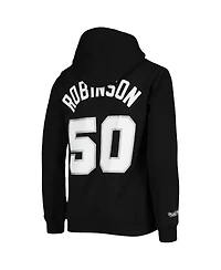 Big Boys and Girls Mitchell & Ness David Robinson Black San Antonio Spurs Hardwood Classics Name and Number Pullover Hoodie