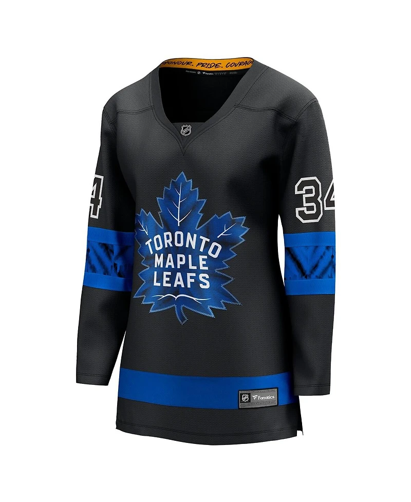 Women's Fanatics Auston Matthews Black Toronto Maple Leafs Alternate Premier Breakaway Reversible Player Jersey