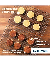 Farberware GoldenBake Bakeware Nonstick Round Cake Pan Set, 2-Piece, Gray