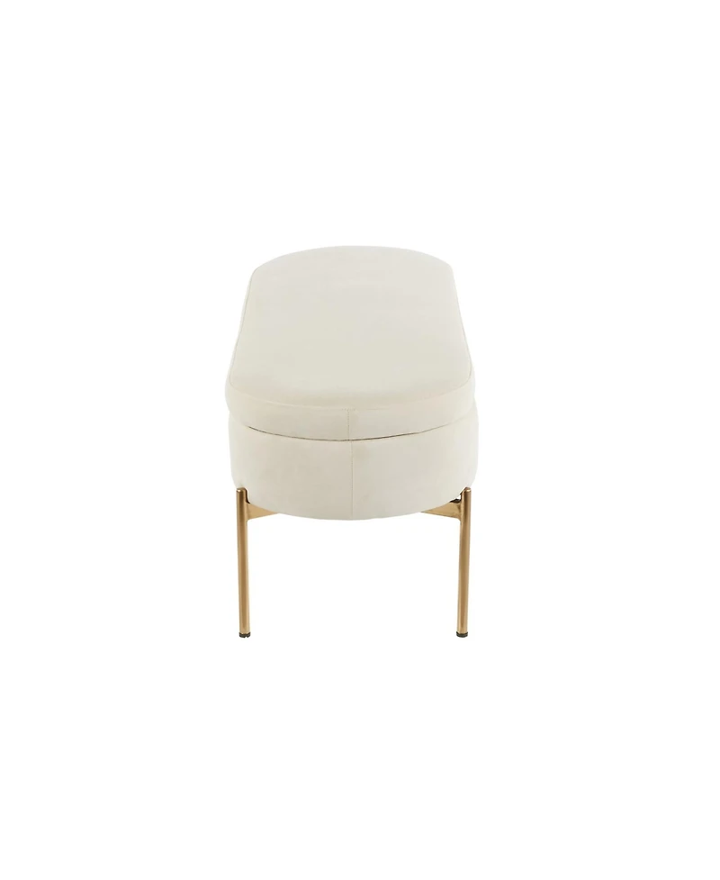 Lumisource Chloe Contemporary Glam Storage Bench