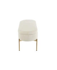 Lumisource Chloe Contemporary Glam Storage Bench
