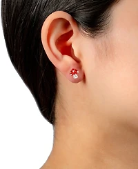 Giani Bernini Crystal Mushroom Stud Earrings in Sterling Silver, Created for Macy's