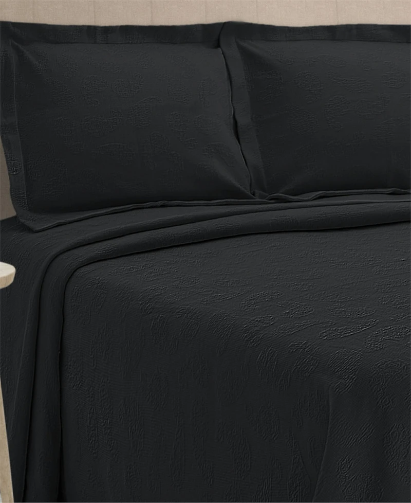 Superior 100% Cotton Paisley Matelasse All-Season 2-Piece Coverlet Set, Twin
