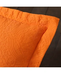 Superior 100% Cotton Fleur De Lis Medallion All-Season 2-Piece Coverlet Set, Twin