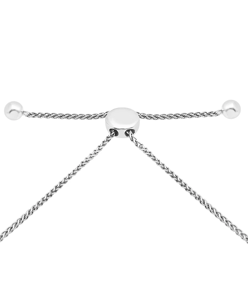 Wrapped Diamond Large Link Bolo Bracelet (1/2 ct. t.w.) Sterling Silver or 14k Gold-Plated Silver, Created for Macy's