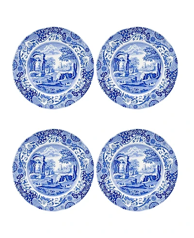 Spode Blue Italian Dinner Plates, Set of 4