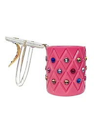 Women's Angel Rainbow Acrylic Box Clutch Bag