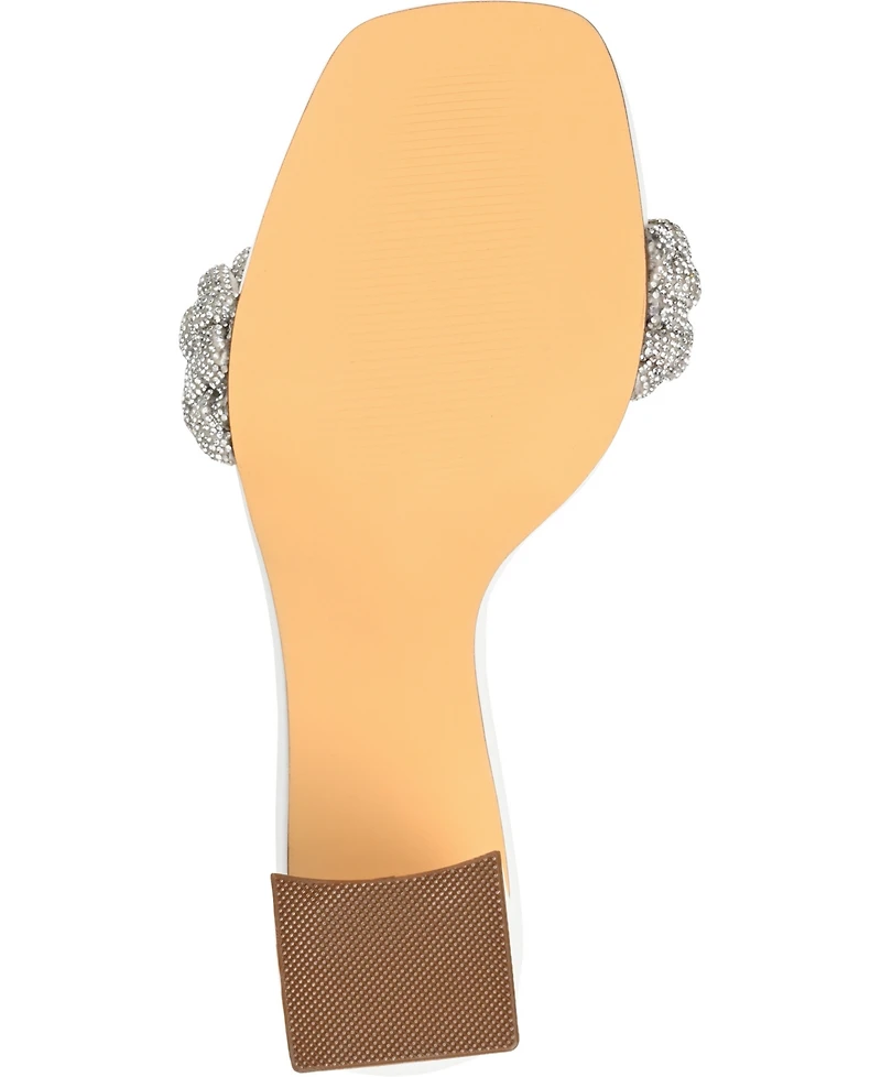 Journee Collection Women's Sashaa Braided Rhinestone Sandals