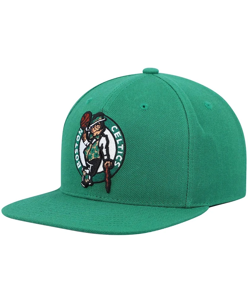 Men's Mitchell & Ness Kelly Green Boston Celtics Ground 2.0 Snapback Hat