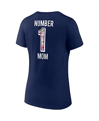 Women's Fanatics College Navy Seattle Seahawks Team Mother's Day V-Neck T-shirt