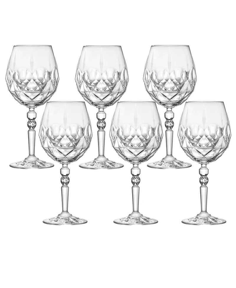 Lorren Home Trends Alkemist 6 Piece Stemmed Goblet Set