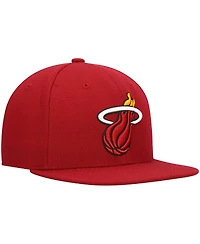 Men's Mitchell & Ness Red Miami Heat Ground 2.0 Snapback Hat