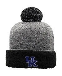Women's Top of the World Black Kentucky Wildcats Snug Cuffed Knit Hat with Pom