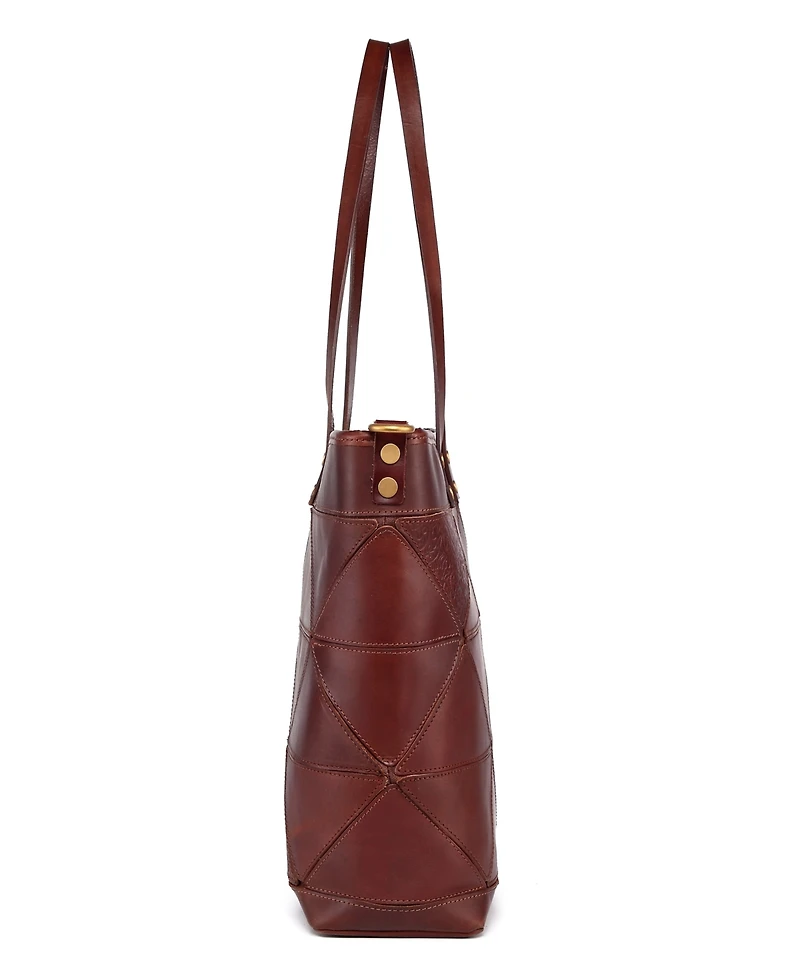 Old Trend Women's Genuine Leather Prism Tote Bag