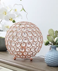 Elegant Designs Elipse 8" Crystal Ball Sequin Table Lamp