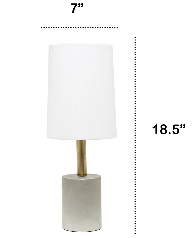 Lalia Home Brass Concrete Table Lamp