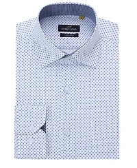 Men's Business Geometric Long Sleeve Button Down Shirt
