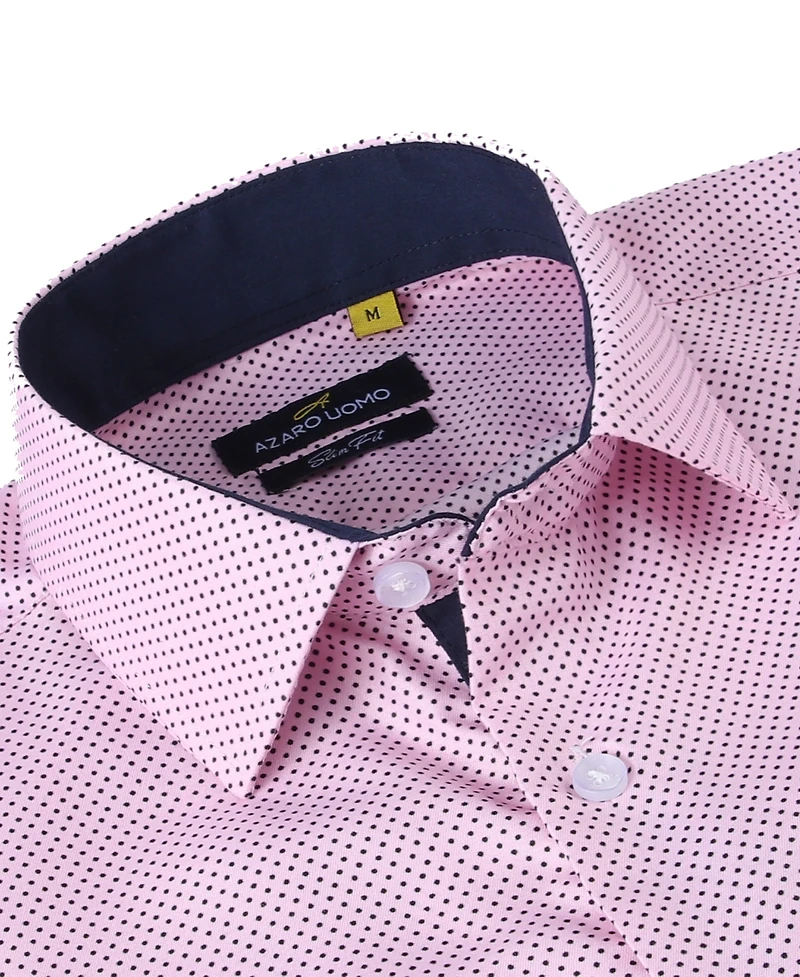 Men's Business Geometric Long Sleeve Button Down Shirt