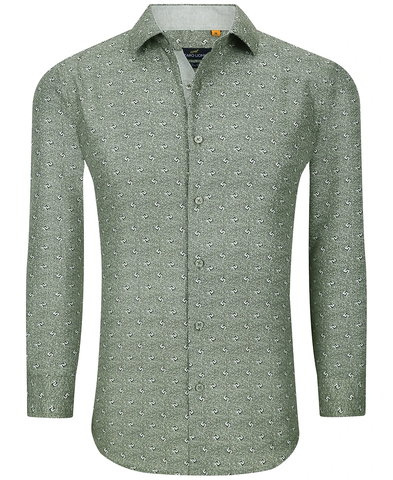 Men's Slim Fit Business Nautical Button Down Dress Shirt