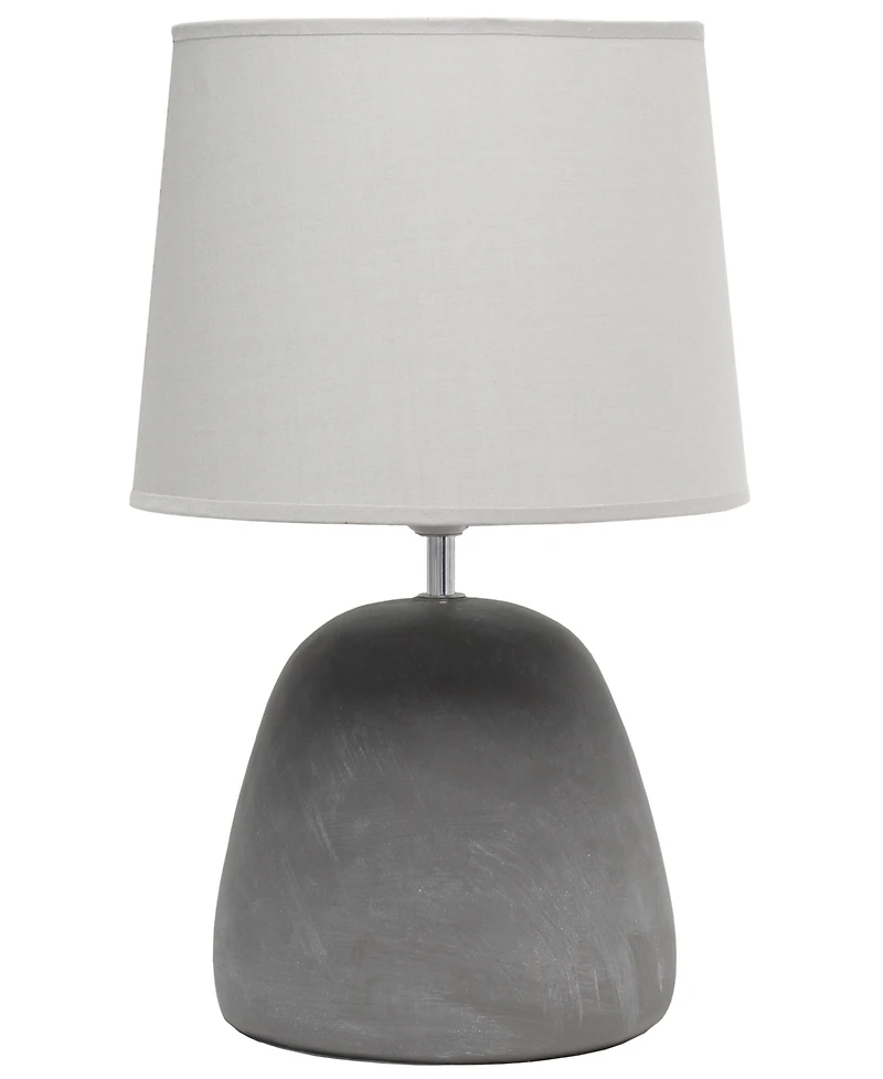 Simple Designs Round Concrete Table Lamp