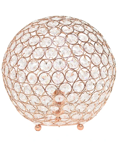 Elegant Designs Elipse 10" Crystal Ball Sequin Table Lamp