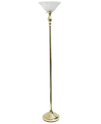 Elegant Designs 1 Light Torchiere Floor Lamp - Gold