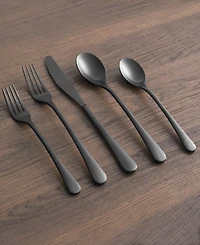 Cambridge Silversmiths Xyla Black Satin Flatware Set, 20 Piece