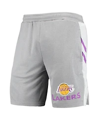 Men's Concepts Sport Gray Los Angeles Lakers Stature Shorts