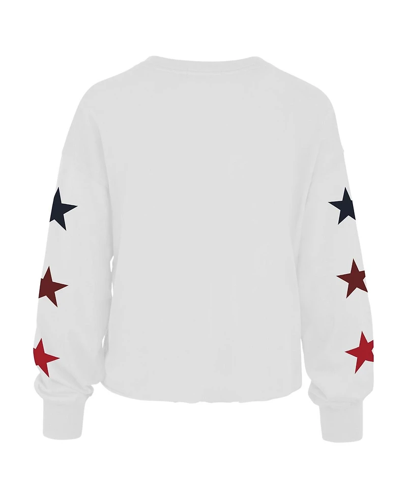 Women's '47 White Brooklyn Nets 2021/22 City Edition Call Up Parkway Long Sleeve T-shirt