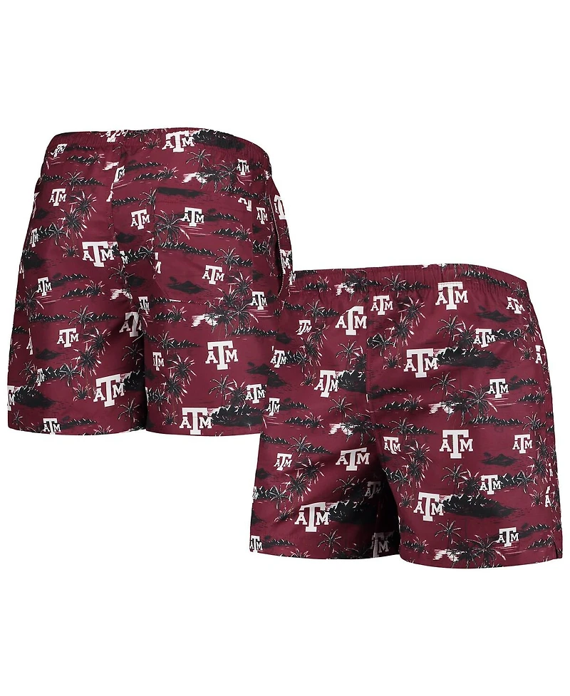 Men's Foco Maroon Texas A&M Aggies Island Palm Swim Trunks