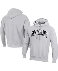 Men's Champion Gray Grambling Tigers Tall Arch Pullover Hoodie