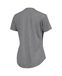 Women's Sportiqe Heathered Gray Charlotte Hornets Tri-Blend Phoebe T-shirt
