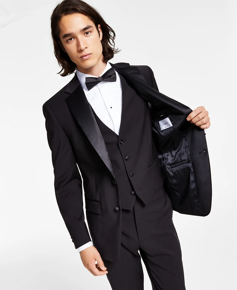Calvin Klein Men's Slim-Fit Infinite Stretch Black Tuxedo Jacket - Close Out!