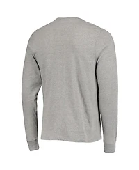 Men's '47 Brand Heathered Gray Los Angeles Rams Arch Super Rival Long Sleeve T-shirt