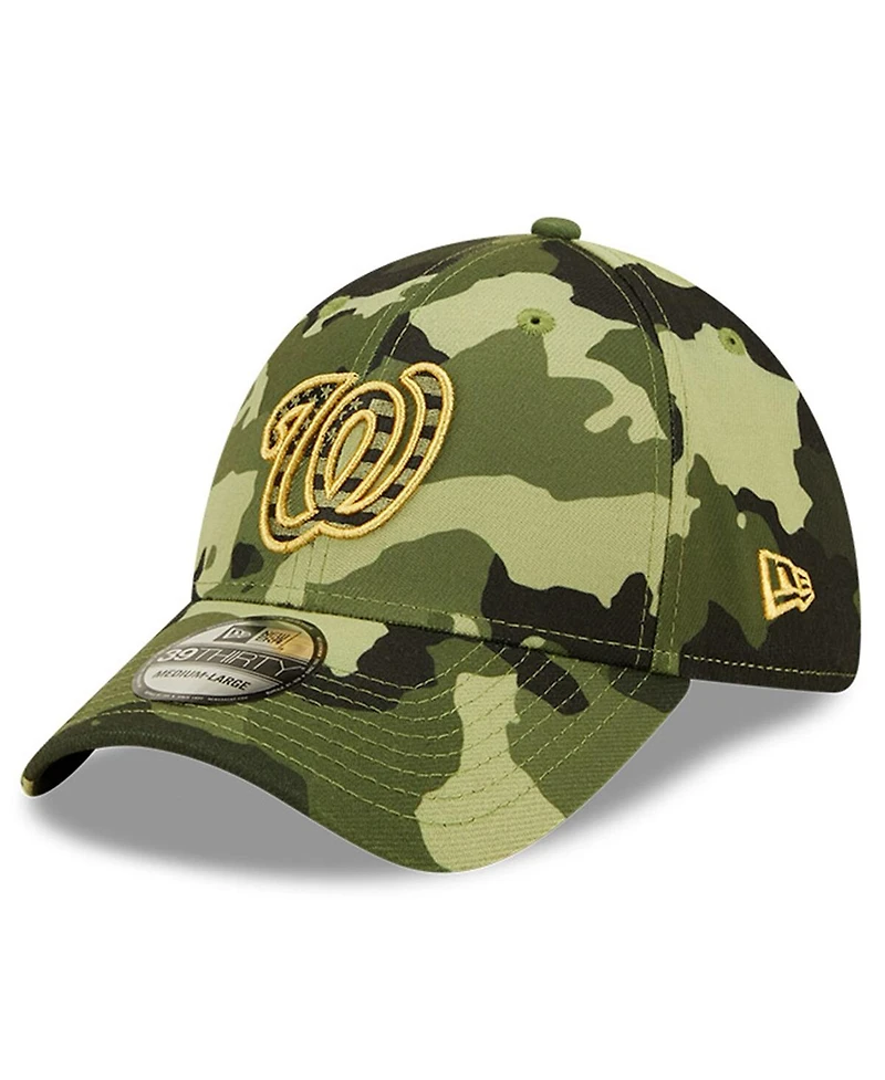 Men's New Era Camo Washington Nationals 2022 Armed Forces Day 39THIRTY Flex Hat