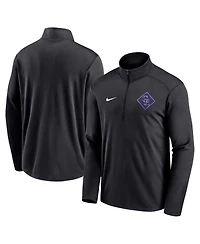 Men's Nike Black Colorado Rockies Diamond Icon Pacer Performance Quarter-Zip Top