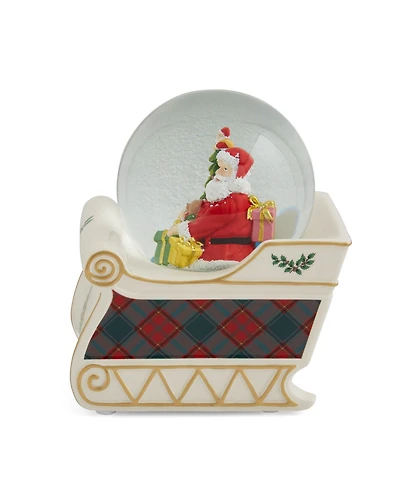 Spode Christmas Tree Santa Sleigh Snow Globe
