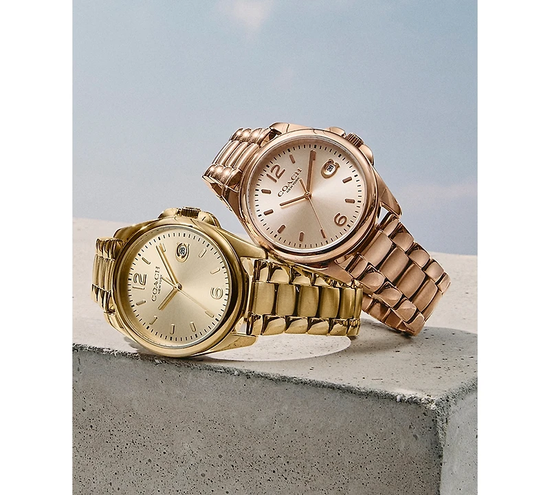 Coach Women's Greyson Gold-Tone Bracelet Watch 36mm