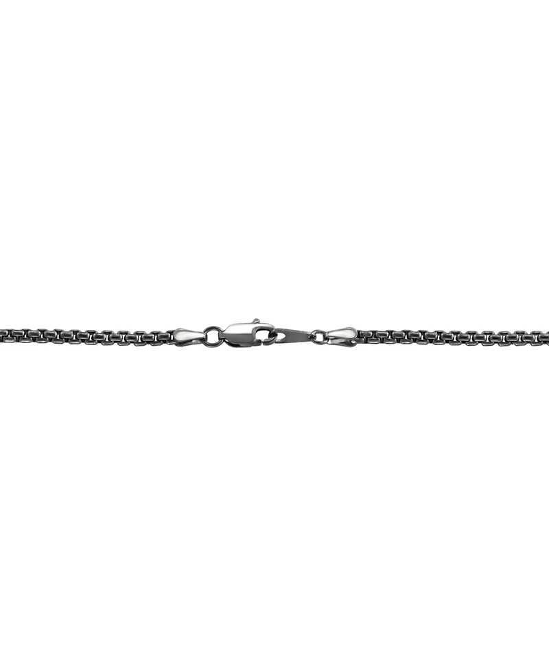Effy Men's Black Spinel 22" Pendant Necklace in Black Rhodium-Plated Sterling Silver