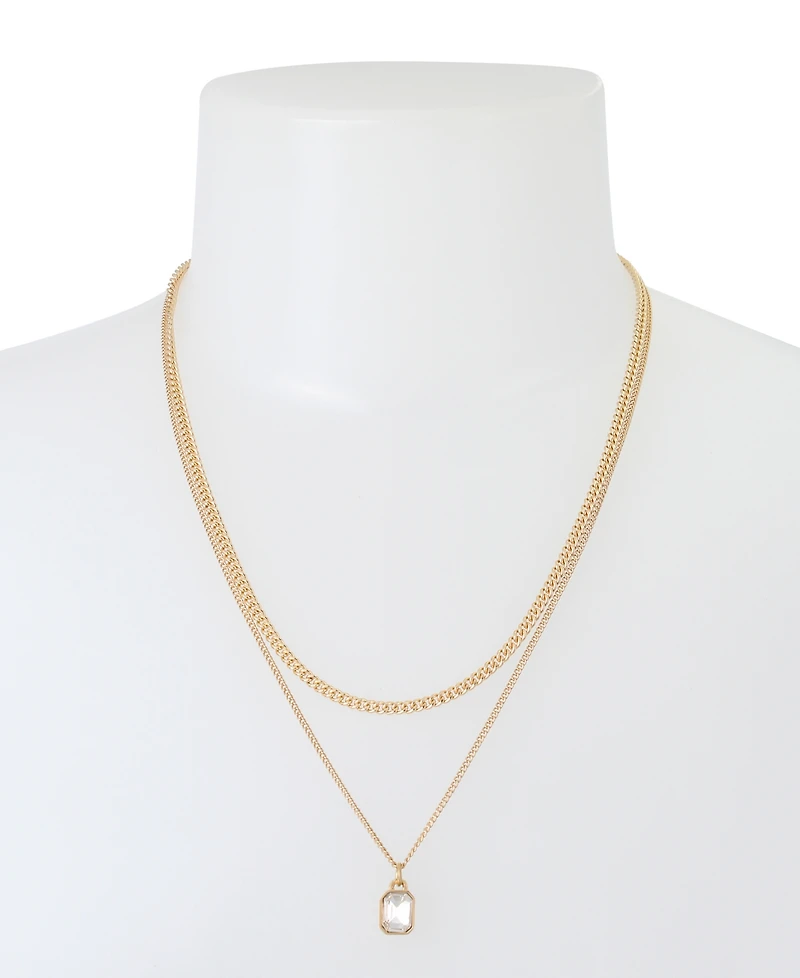Steve Madden Women's Stone Layered Necklace